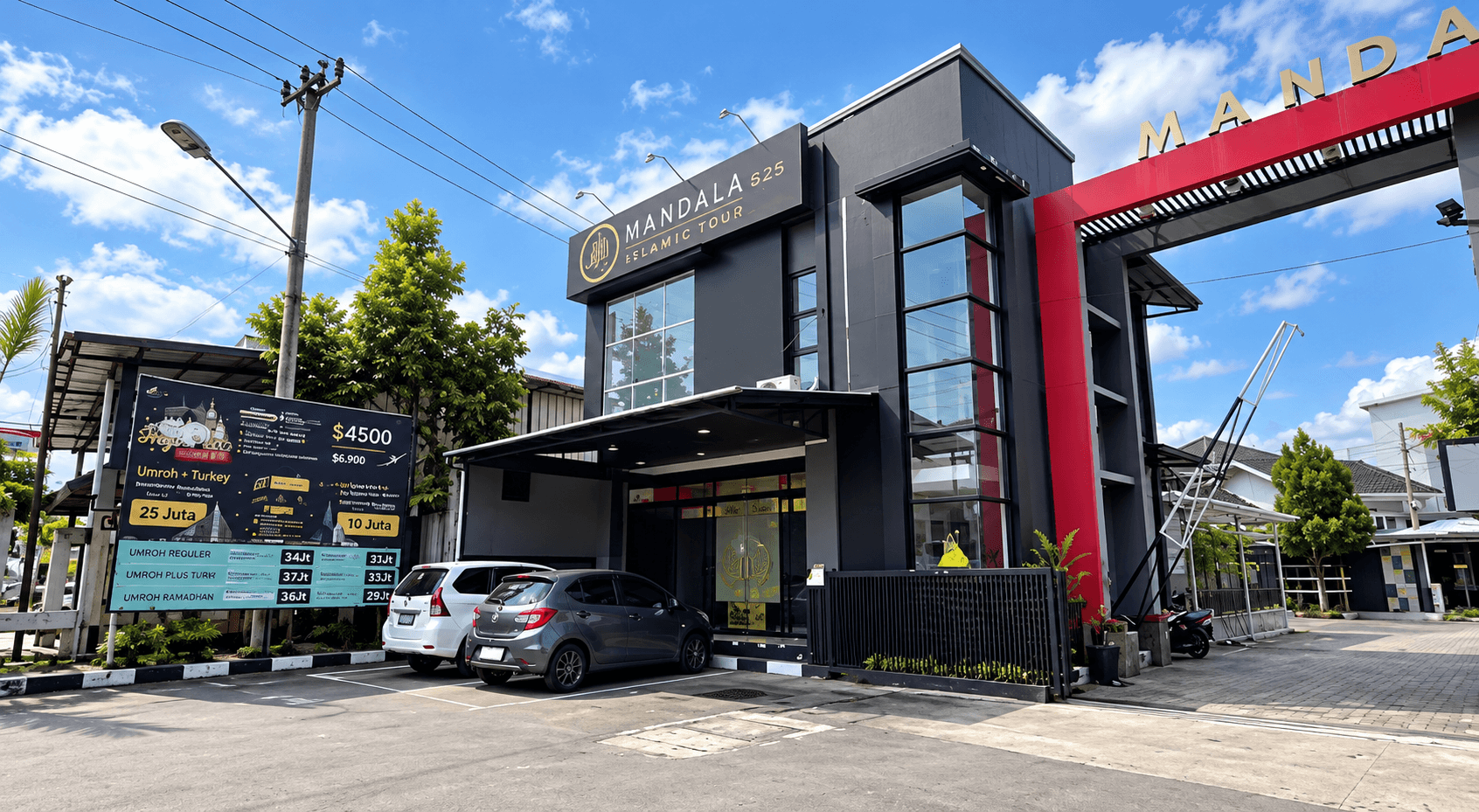 Tampak depan kantor Mandala 525 Islamic Tour di Garut